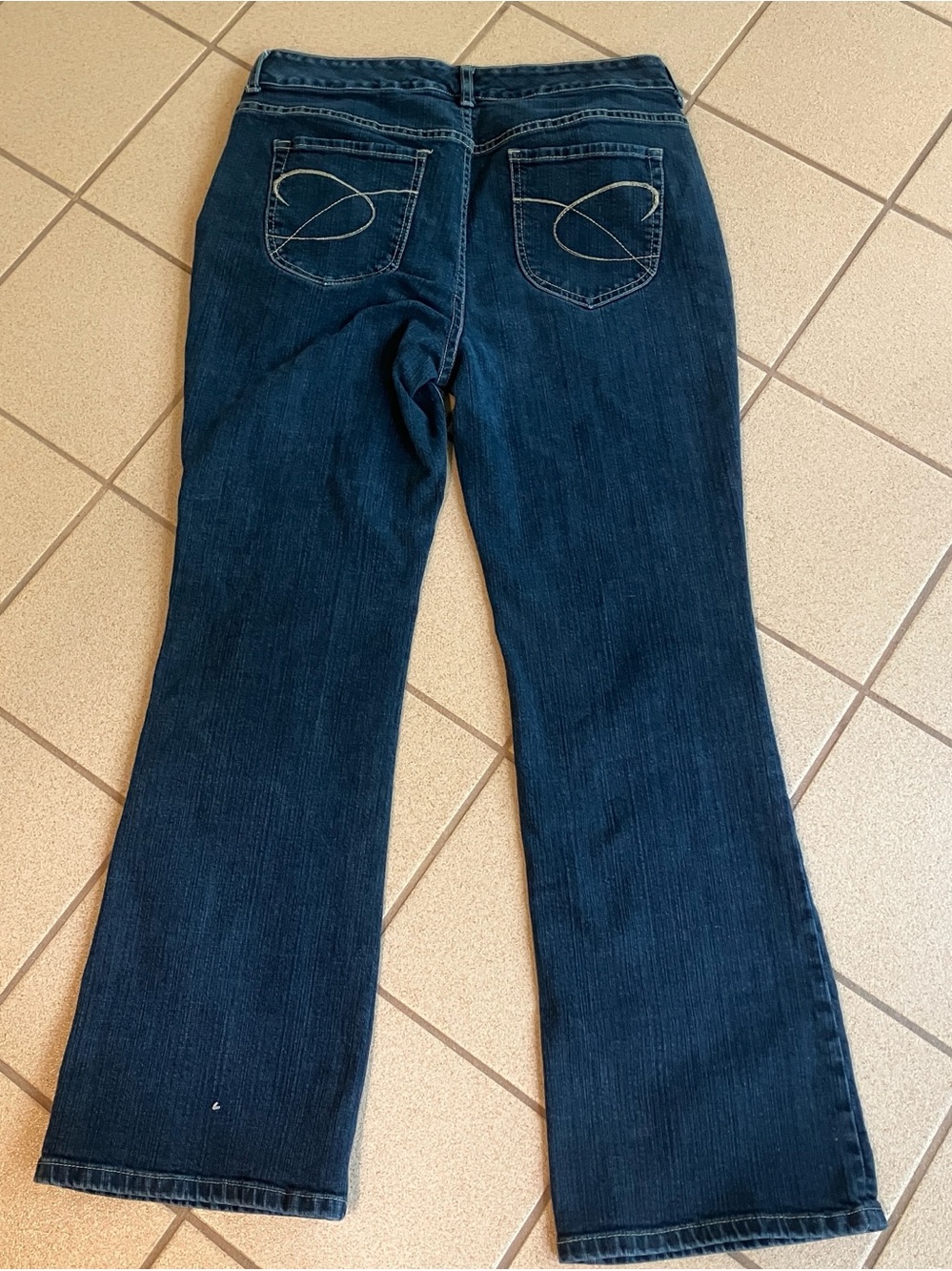 Dark Blue Chicos Platinum Bootcut Jeans size 1 Short (8 short) - Picture 5 of 11